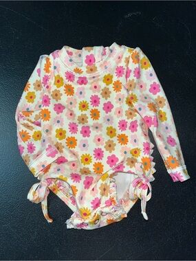 Quince baby girl infant floral swimsuit